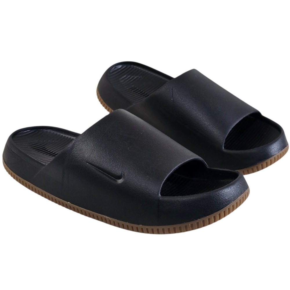 Nike Calm Slides Black Gum Sole Mens 12 Womens 13 DX4816-001